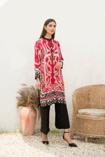 Winter 2 Pcs Linen Embroidered Dress by Hemline 05