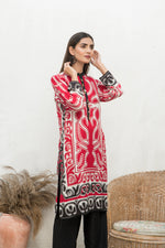 Winter 2 Pcs Linen Embroidered Dress by Hemline 05