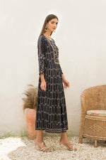 Winter 2 Pcs Linen Embroidered Dress by Hemline 01