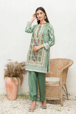 Winter 2 Pcs Linen Embroidered Dress by Hemline 09