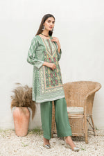 Winter 2 Pcs Linen Embroidered Dress by Hemline 09