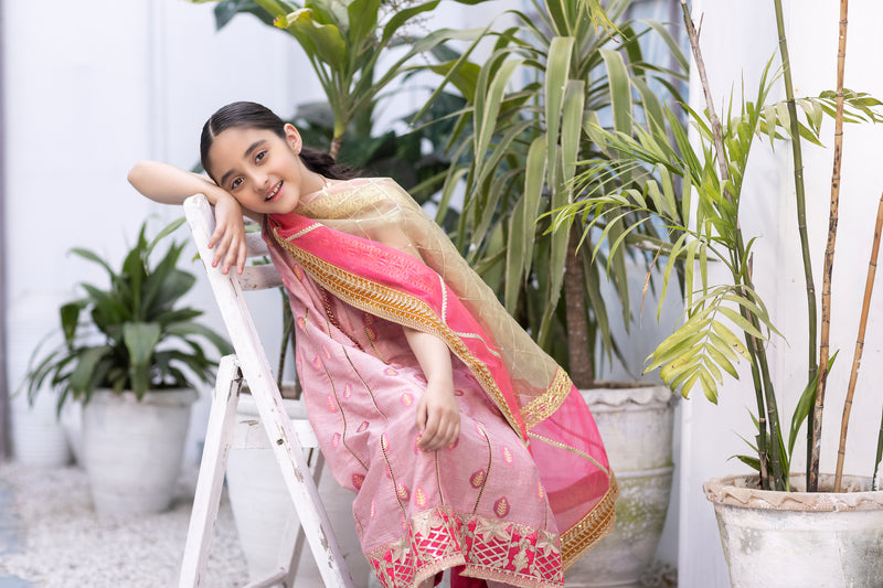 Kids Sofia 3Pcs Festive Embroidered Lawn