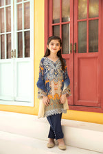 Kids Ready To Wear 3 Pcs Embroidered Lawn Collection by Mona 05