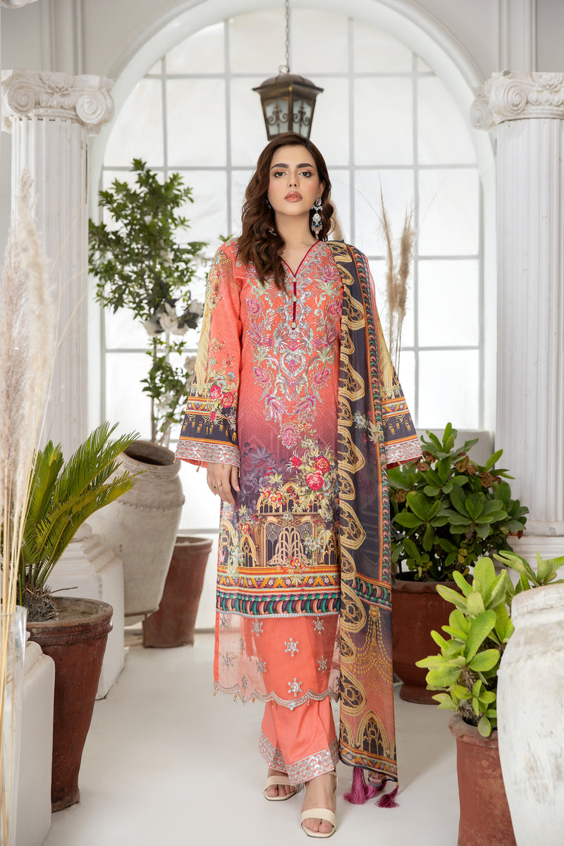 Luxury Lawn Ready to Wear Eid Collection by Mona 08