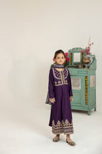 MONA KIDS EMBROIDERED DHANAK DRESS 02