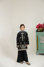 MONA KIDS EMBROIDERED DHANAK SHARARAH DRESS 03