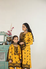 MONA KIDS EMBROIDERED DHANAK DRESS 05