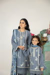 MONA KIDS EMBROIDERED DHANAK DRESS 09