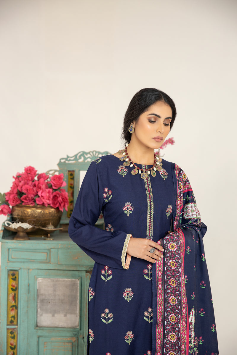 MONA EMBROIDERED DHANAK SHARARAH DRESS 04