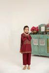 MONA KIDS EMBROIDERED DHANAK DRESS 07