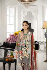 Ready To Wear 3 Pcs Embroidered Lawn Collection by Mona 09