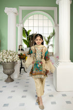 Kids Ready to Wear 3 Pcs Embroidered Lawn Collection by Mona 01