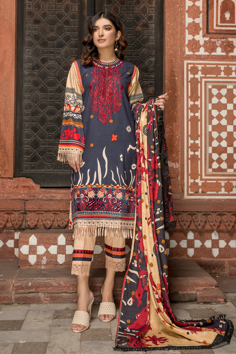 Winter Ready to Wear Khaddar Embroidered Collection by Sakeena Hasan 07