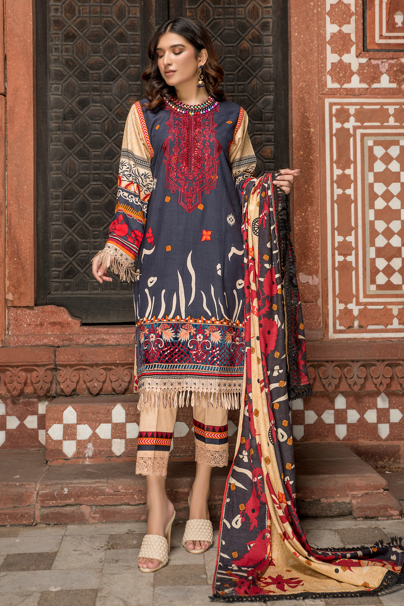 Winter Ready to Wear Khaddar Embroidered Collection by Sakeena Hasan 07