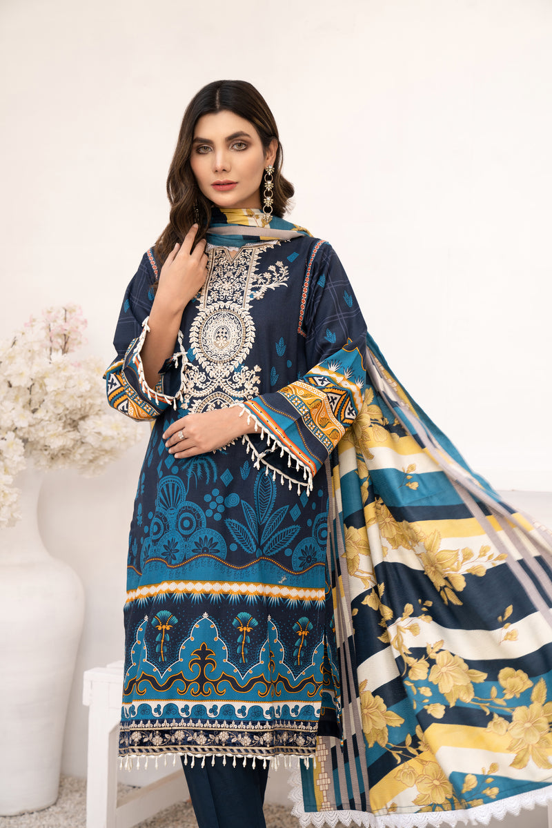 Winter Ready to Wear Khaddar Embroidered Collection by Sakeena Hasan 01