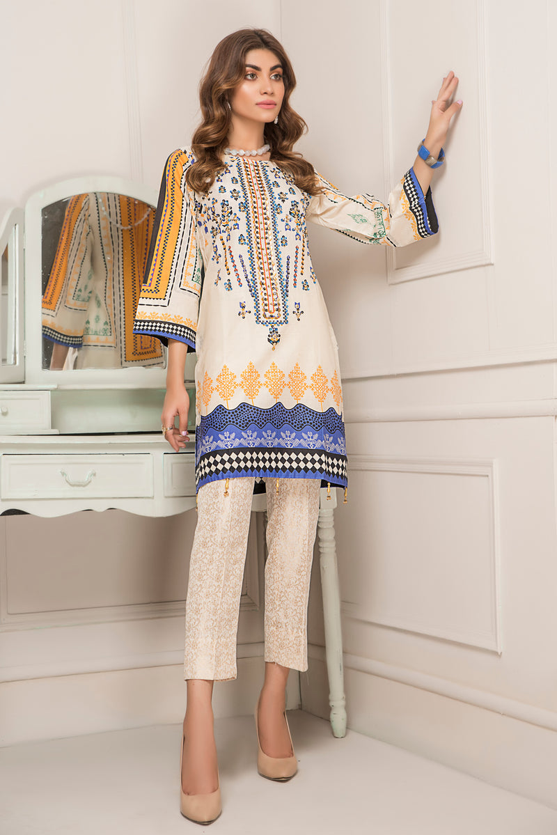 Ready to Wear Lawn 2 Pcs Hand Work Dress by Zaiwa 04