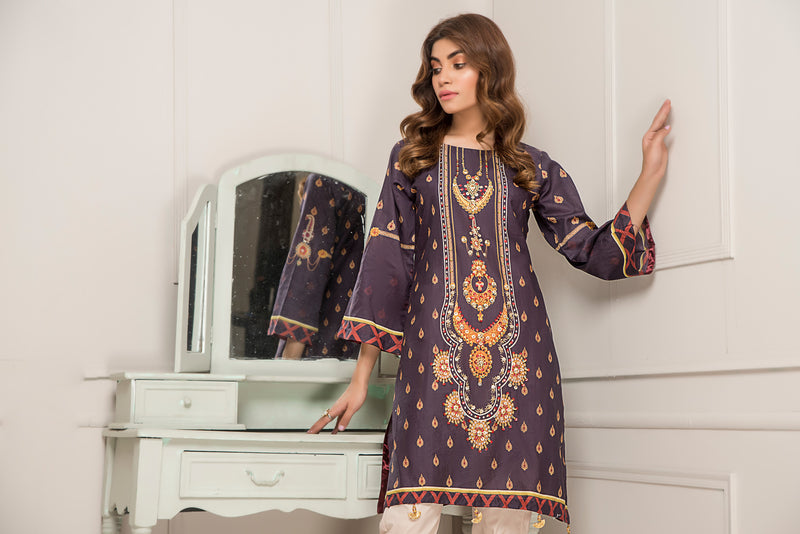 Ready to Wear Lawn 2 Pcs Hand Work Dress by Zaiwa 05