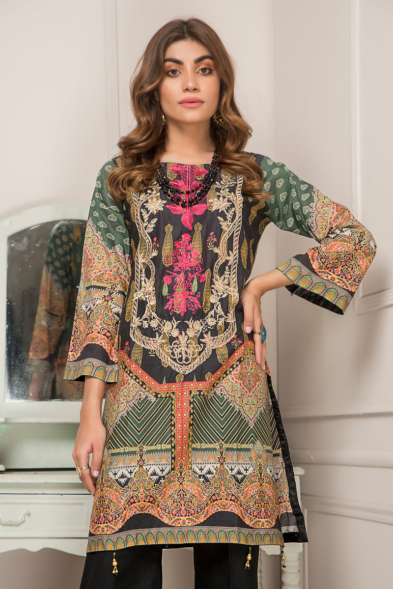 Ready to Wear Lawn 2 Pcs Hand Work Dress by Zaiwa 07