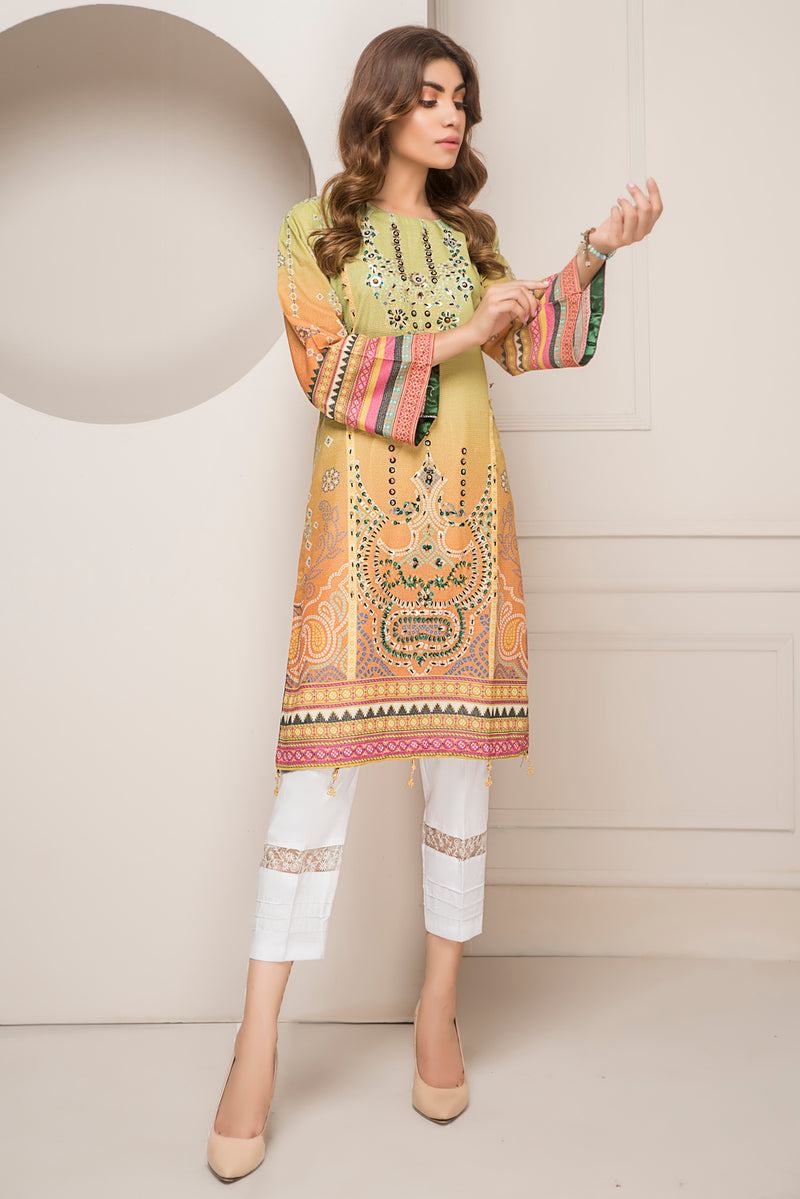 Ready to Wear Lawn 2 Pcs Hand Work Dress by Zaiwa 10