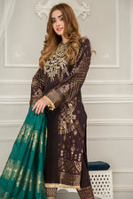 Winter Jacquard 3 Pcs Embroidered Collection by Zimal 01