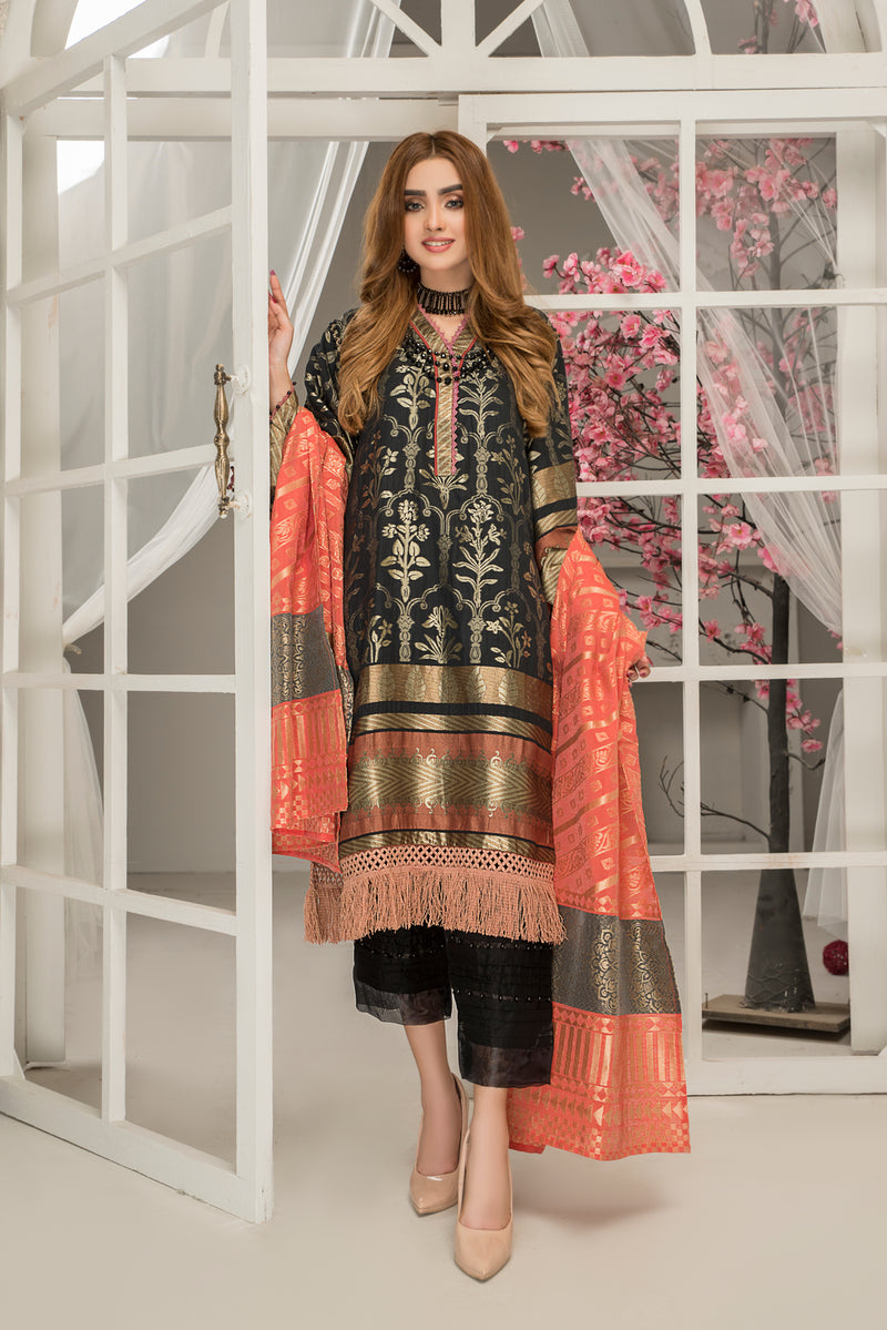Winter Jacquard 3 Pcs Embroidered Collection by Zimal 04