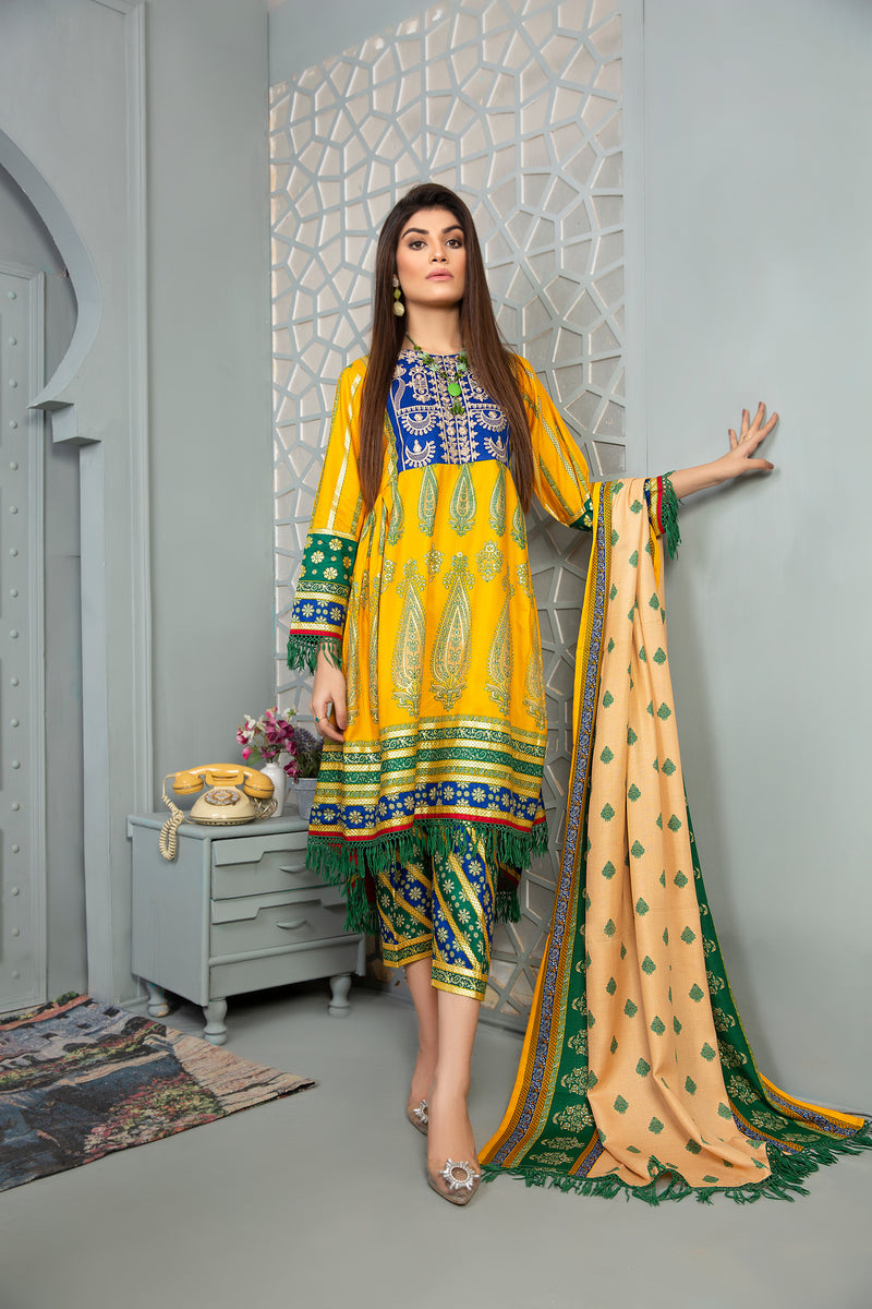 Winter Ready to Wear Embroidered Collection by Aleezay 01