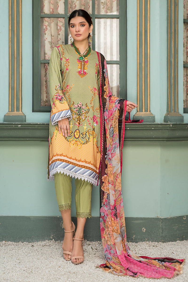 Spring Linen Ready to Wear 3 Pcs Embroidered Collection by Aleezay 06