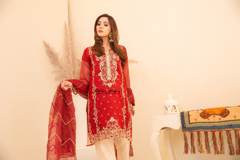 Winter Ready to Wear 3 Pcs Embroidered Collection by Arwah 02