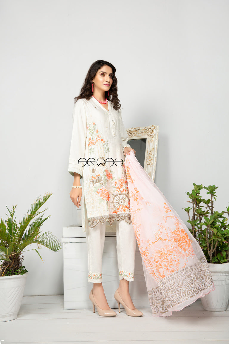 Ready to Wear Embroidered Dress by Arwah 07