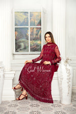 Gulwarun Ready to Wear Chiffon Embroidered Dress 12