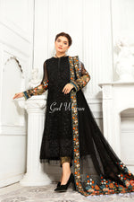 Gulwarun Ready to Wear Chiffon Embroidered Dress G08