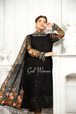 Gulwarun Ready to Wear Chiffon Embroidered Dress G08