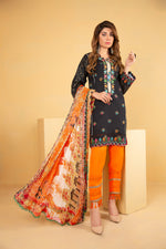 Gulwarun Ready to Wear 3 Pcs Embroiderd Linen Collection 02