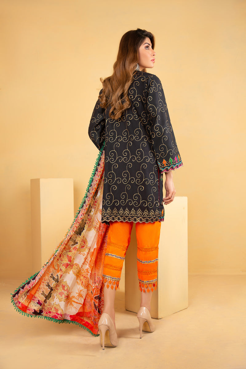 Gulwarun Ready to Wear 3 Pcs Embroiderd Linen Collection 02