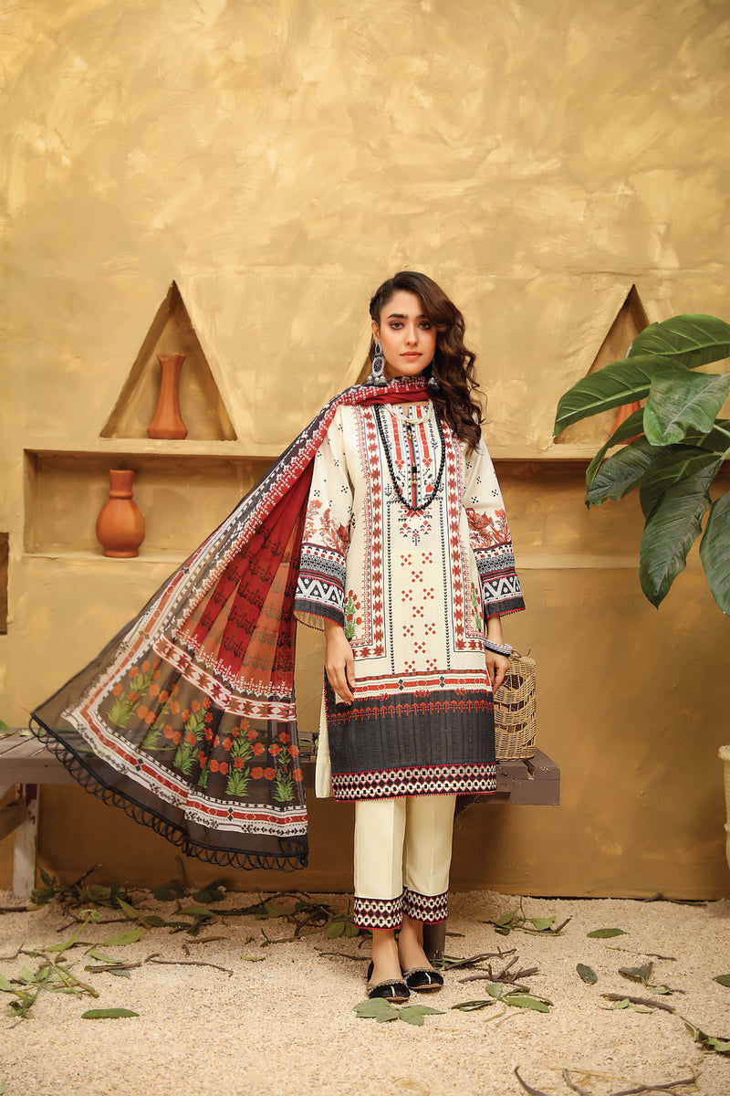 Jacquard Lawn Ready to Wear 3 Pcs Embroidered Dress by Panache 09