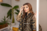 Silk Block Printed Ready to Wear Dress by Sakeena Hasan 02