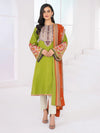 3PC LIMELIGHT KHADDAR WOOL SHAWL DRESS 10