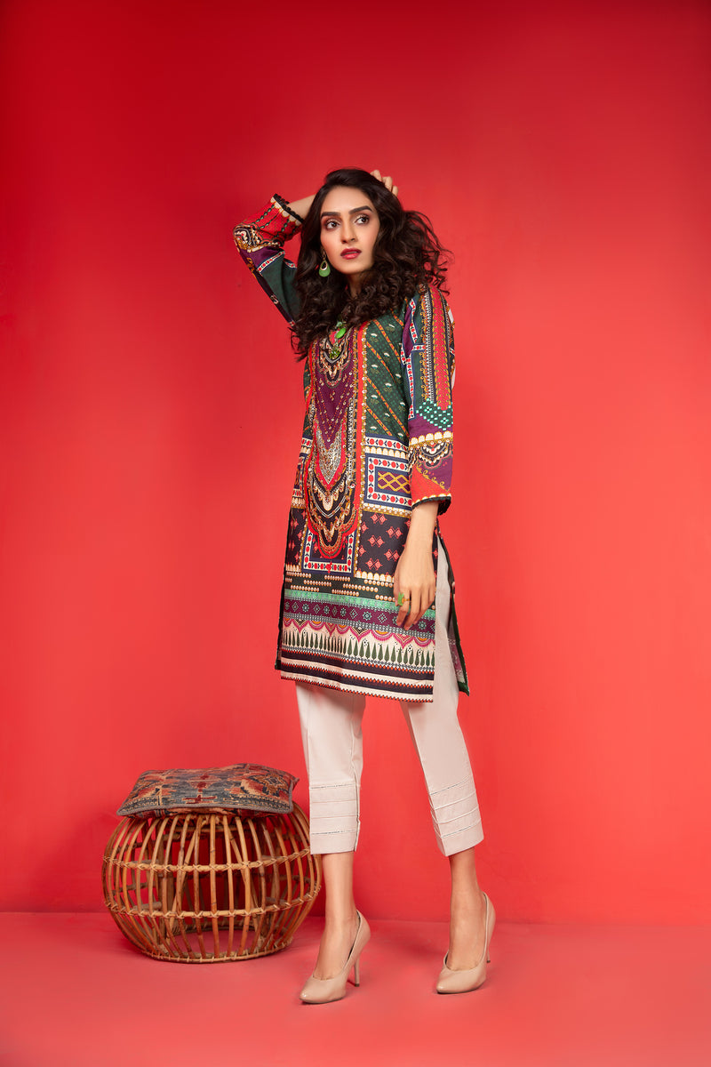 Winter 2 Pcs Hand Embroidered Khadar Dress by Zaiwa 04