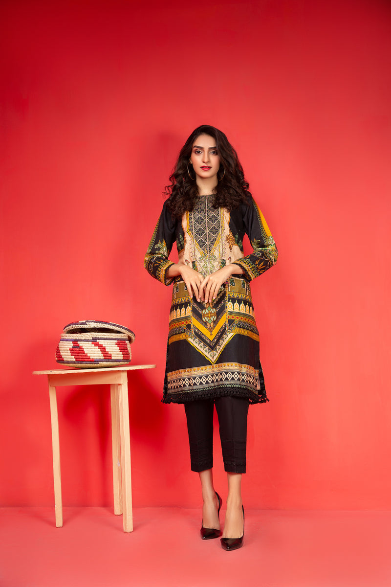 Winter 2 Pcs Hand Embroidered Khadar Dress by Zaiwa 08