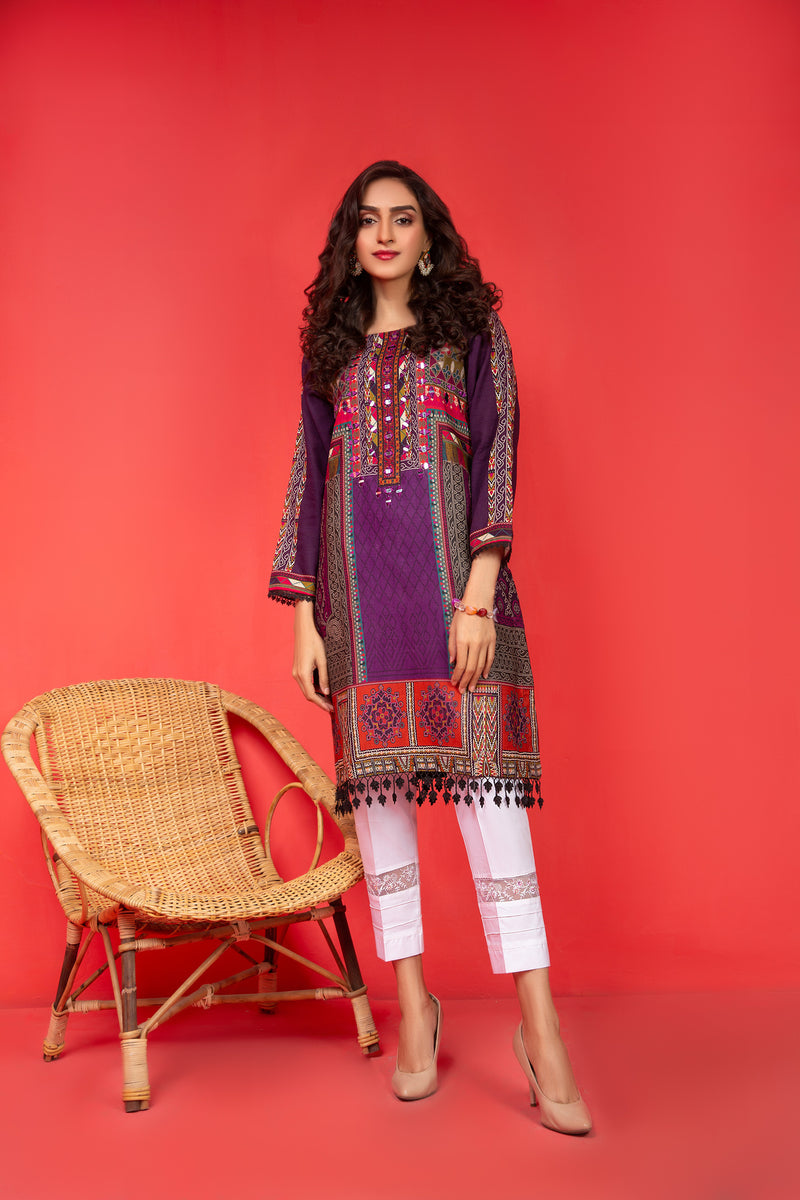 Winter 2 Pcs Hand Embroidered Khadar Dress by Zaiwa 02