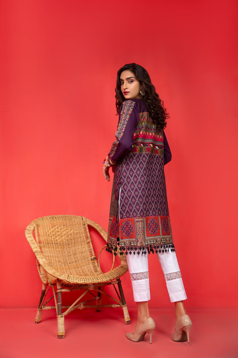 Winter 2 Pcs Hand Embroidered Khadar Dress by Zaiwa 02