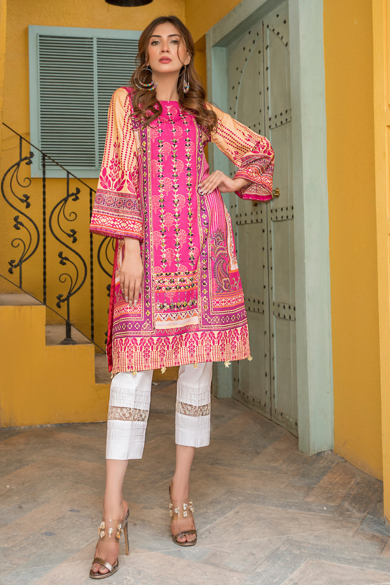 Ready to Wear 2 Pcs Lawn Embroidered Collection by Zaiwa 12