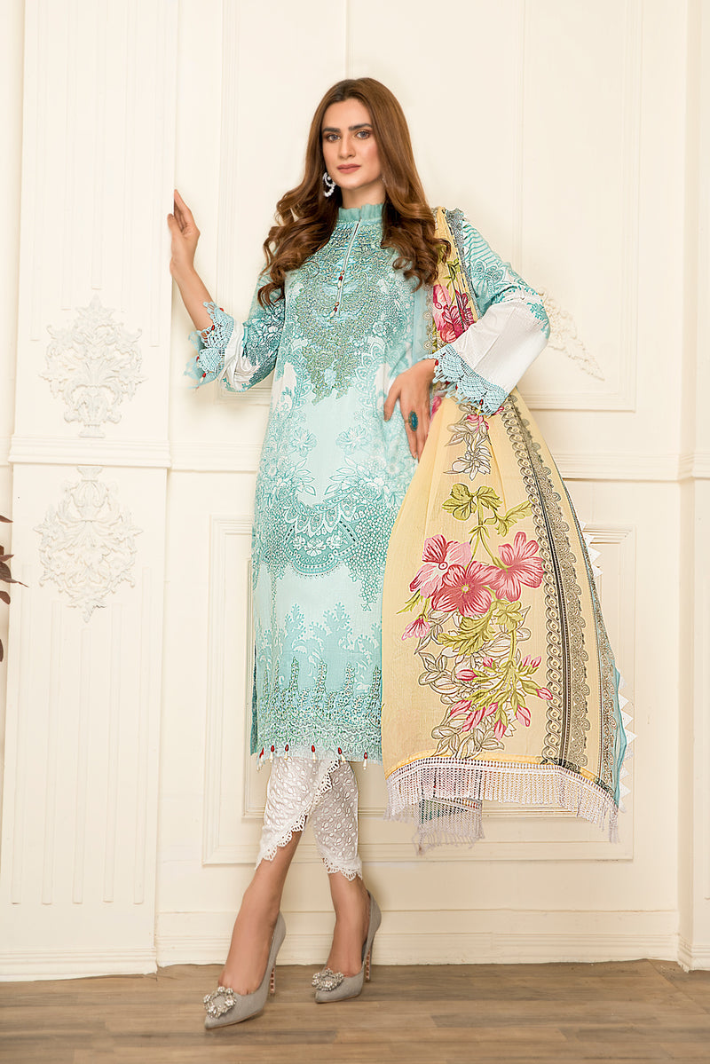 Ready to Wear Lawn Embroidered 3Pcs Collection by Zimal 02