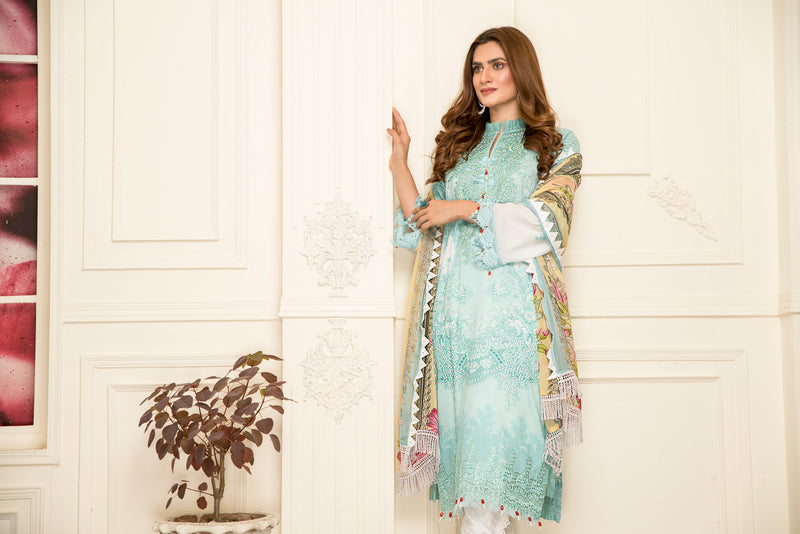 Ready to Wear Lawn Embroidered 3Pcs Collection by Zimal 02